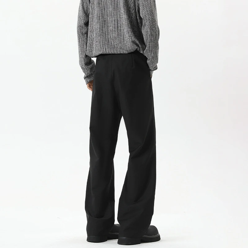 الكورية الشارع سليم صالح البدلة السراويل الرجال ربيع الخريف مزاجه رداء غير رسمية بنطلون مستقيم موضة شعبية الطابق طول السراويل #6