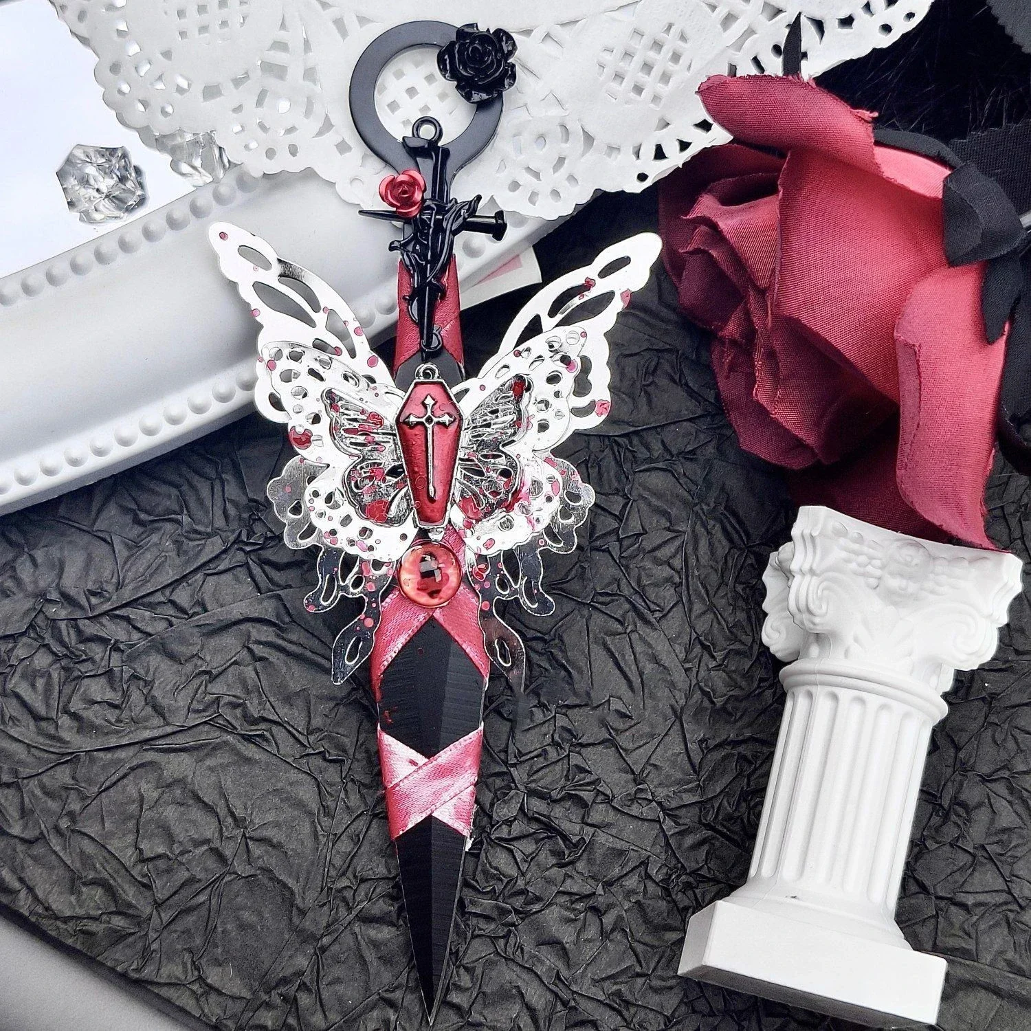 Blood Bandage Handmade Kunai Dart Unboxing Knife Butterfly Cross Gift Shooting Artifact Decoration Sword