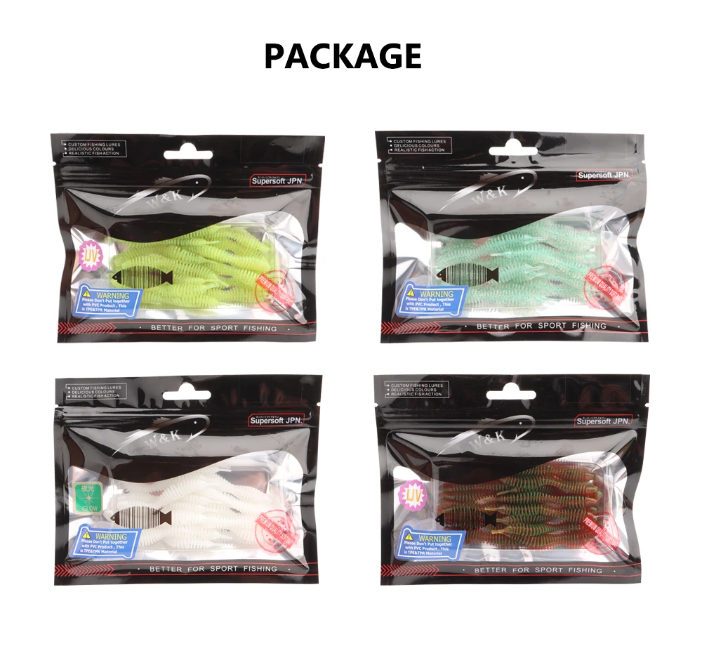 Spiker-Wurmköder bei 5 cm, 7 cm, weiche Köder für Barsch, Bass-Angelköder, TPE, TPR, schwimmendes Drop-Rig, weicher Köder, UV-Glüh-Wurmköder – Detail 11