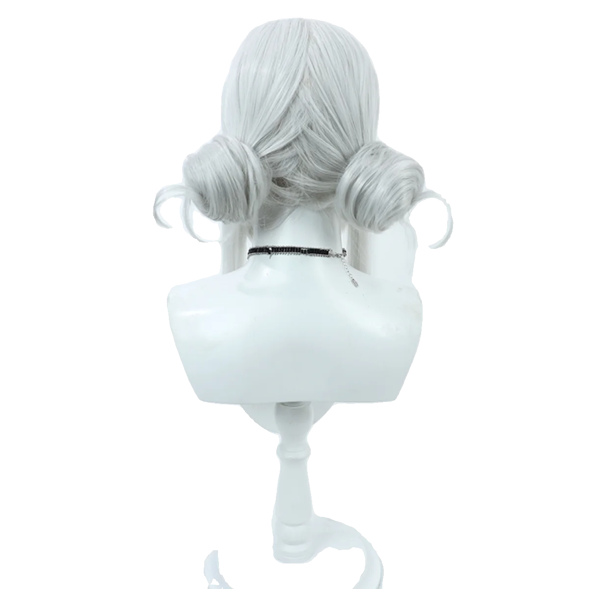 Synthetisches Haarspiel NIKKE Die Siegesgöttin Blanc Cosplay Perücke 60 cm Splitterweiße Farbe Perücken Hitzebeständige Perücke