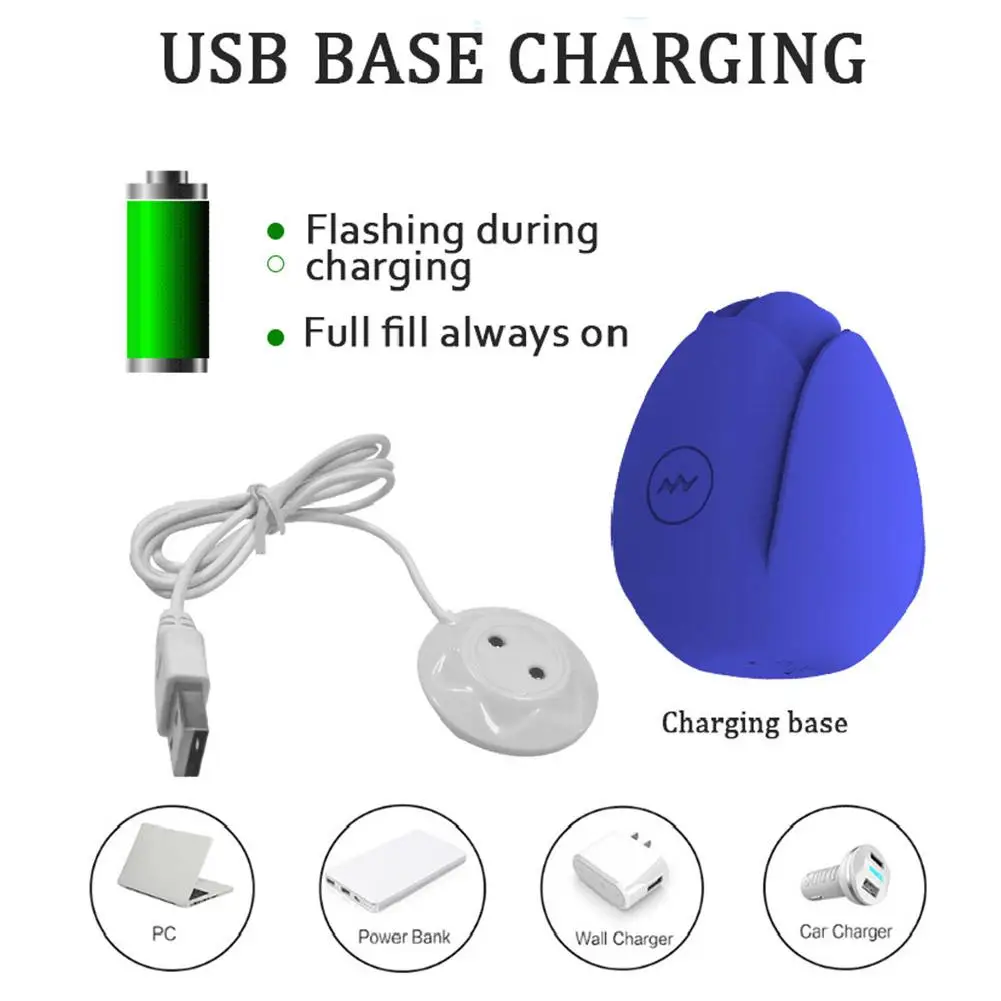 For Rose Vibrator USB Charging Cable Base Design Replacement Charging Cord Magnetic Connection Fast Charging Accessory
