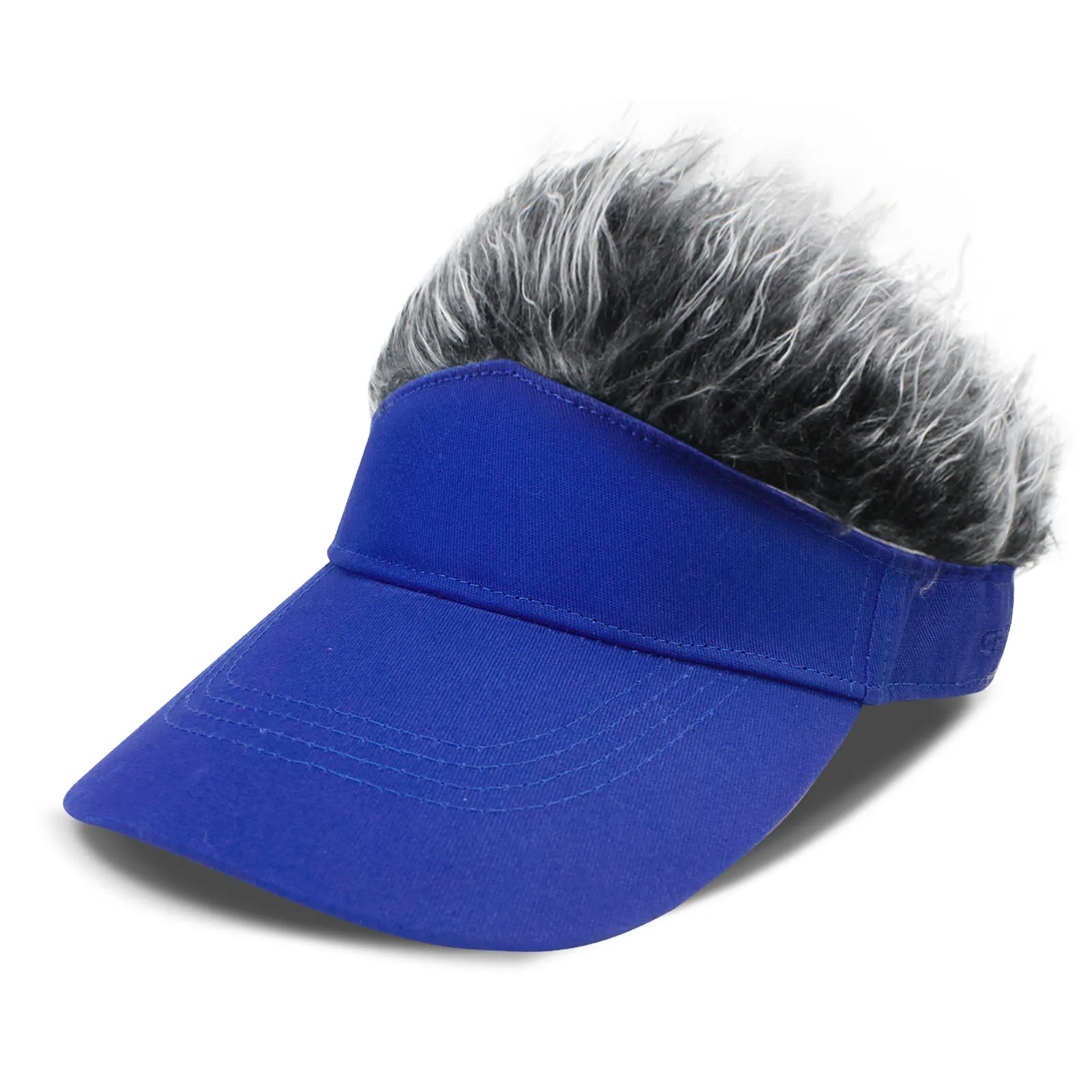 Golf Fake Hair Hats for Men Visor Wig Hat  Embroidered Ultra Adjustable Baseball Cap 3 Color Available