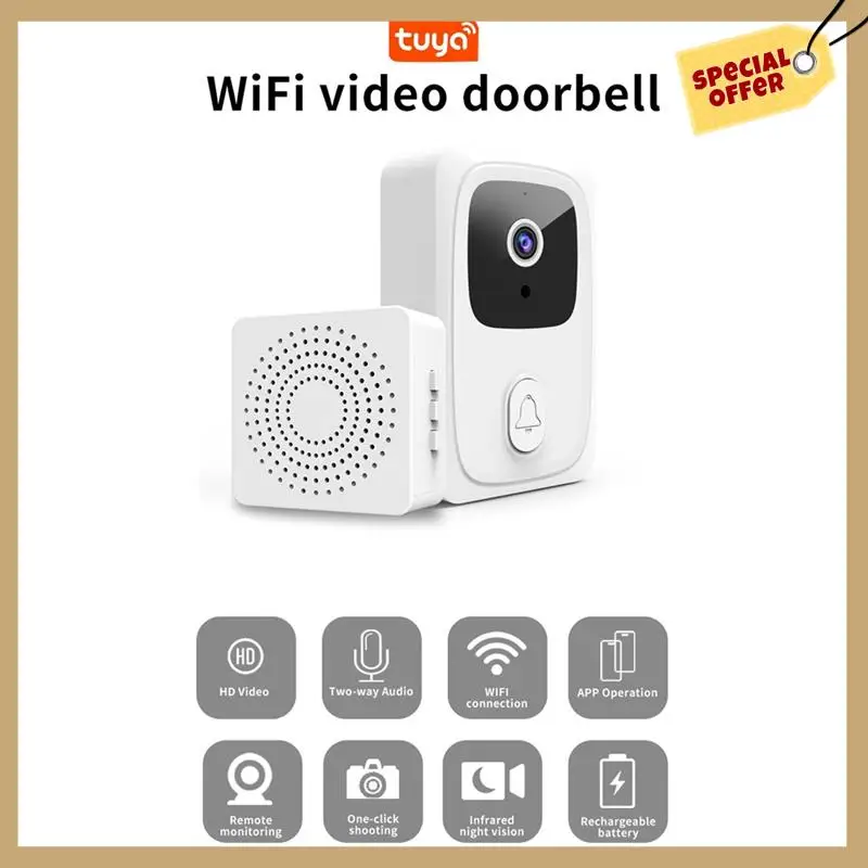 カメラ付きドアベルワイヤレスバンドルビデオドアベル WIFI 1080P HD 屋外電話ドアベルカメラ IR ナイトビジョン