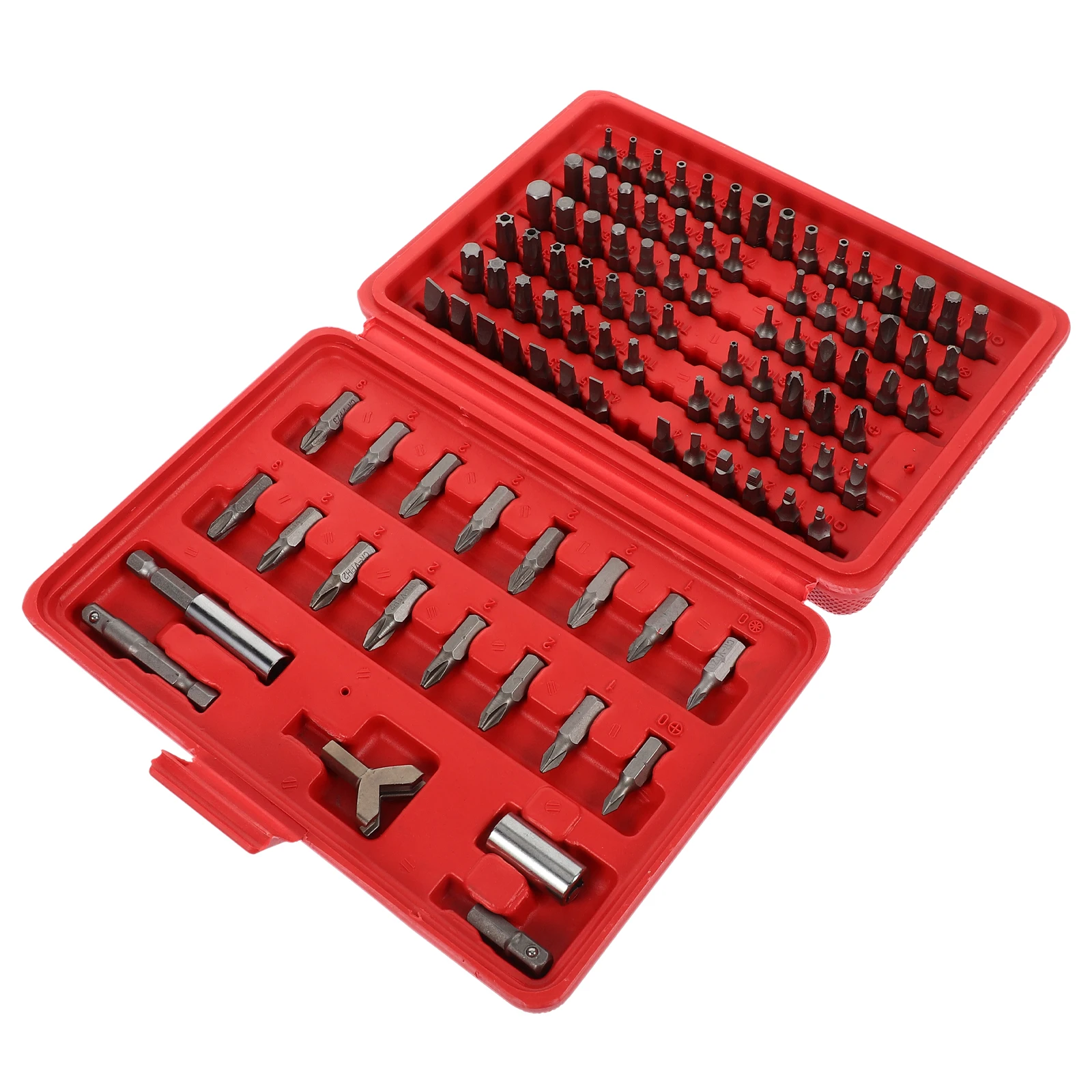 

100 Pcs Screwdriver Bit Set Electric Magnetic Repair Kit Precision Tools Slotted Security Bits Plastic Case