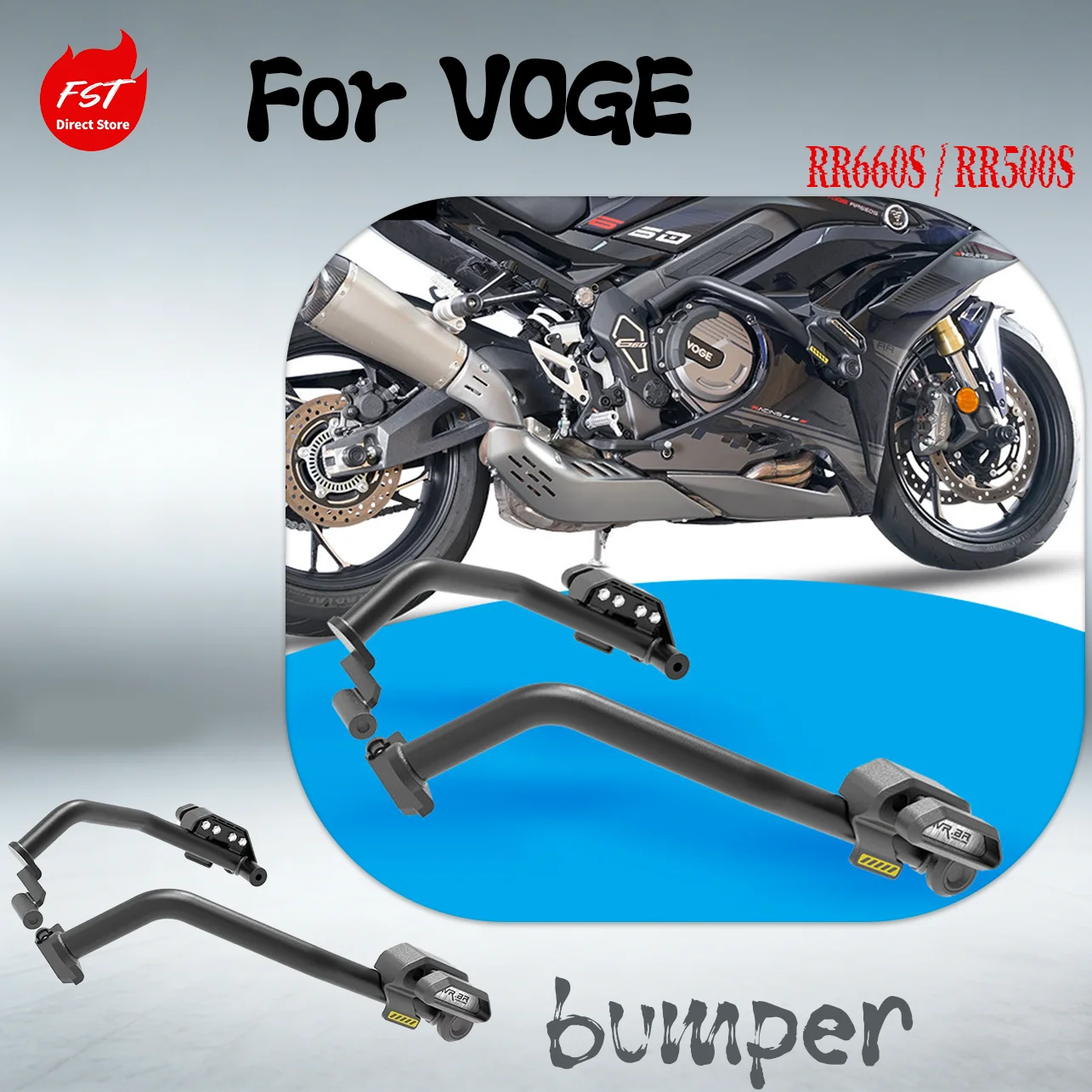 Crash Bar Engine Guard For VOGE RR660S / RR500S Anti-Crash Slider Racing Bumper Radiator Guard Motorcycle Modified Protection