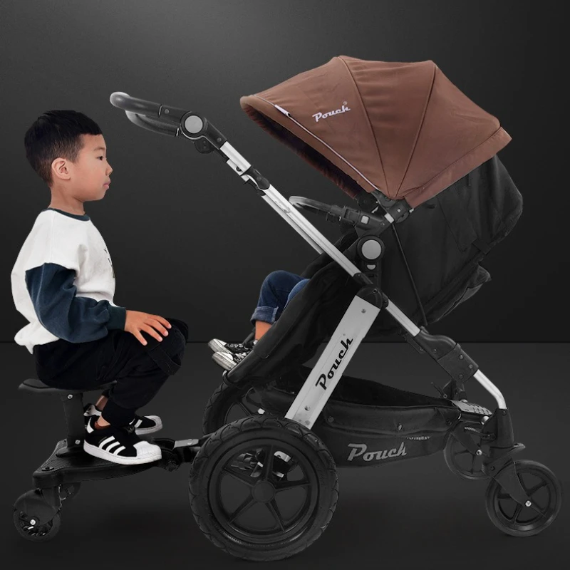 مقعد عربة أطفال قابل للتحويل 2 في 1 ومقطورة أمان - منصة خفيفة الوزن قابلة للطي لرحلات خارجية للأطفال الصغار #5