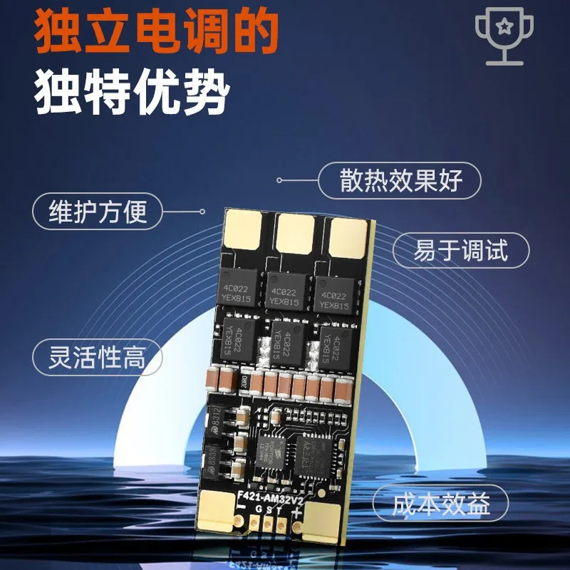 60A Single ESC Small Volume 2-8S Return 13 Inch FPV Drone Fixed Wing Ship Model Car Model