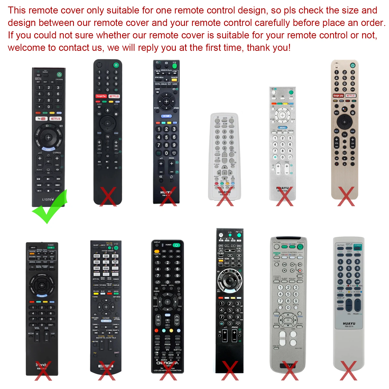 TV Remote Control Covers for Sony RMT-TX200C RMT-TX100D RM-ED053 RM-ED060 RMF-TX300C RM-ED052 RM-ED050 Shockproof Silicone Case