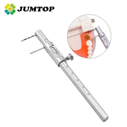 JUMTOP Dental Implant Measuring Calipers Slide Measuring Gauge Rule Measuring Gauge Rule Double Scale Round Dentistry Tool