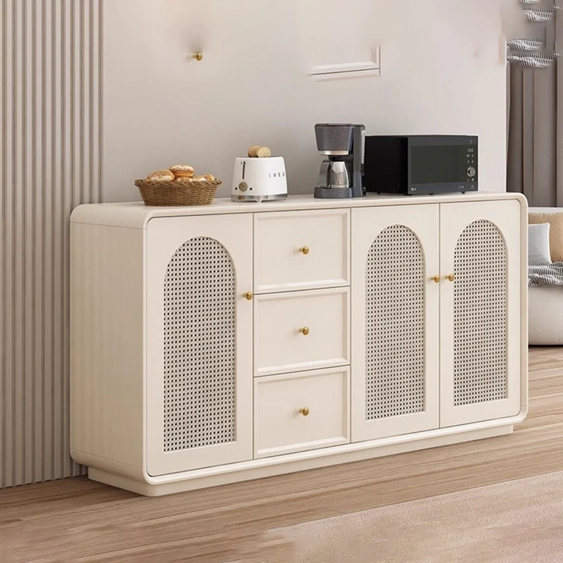 Cream Style Living Room Cabinets Light Simple Style Display Cabinet Aesthetic Unique Muebles Home