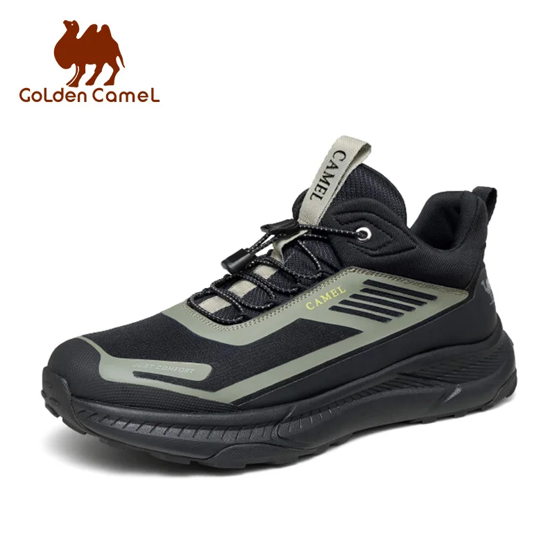 GOLDEN CAMEL Hiking Shoes Men Sneakers Thick Sole Casual Shoes for Men Winter Soft Elastic Shock Absorption Lace-Free Anti-Slip