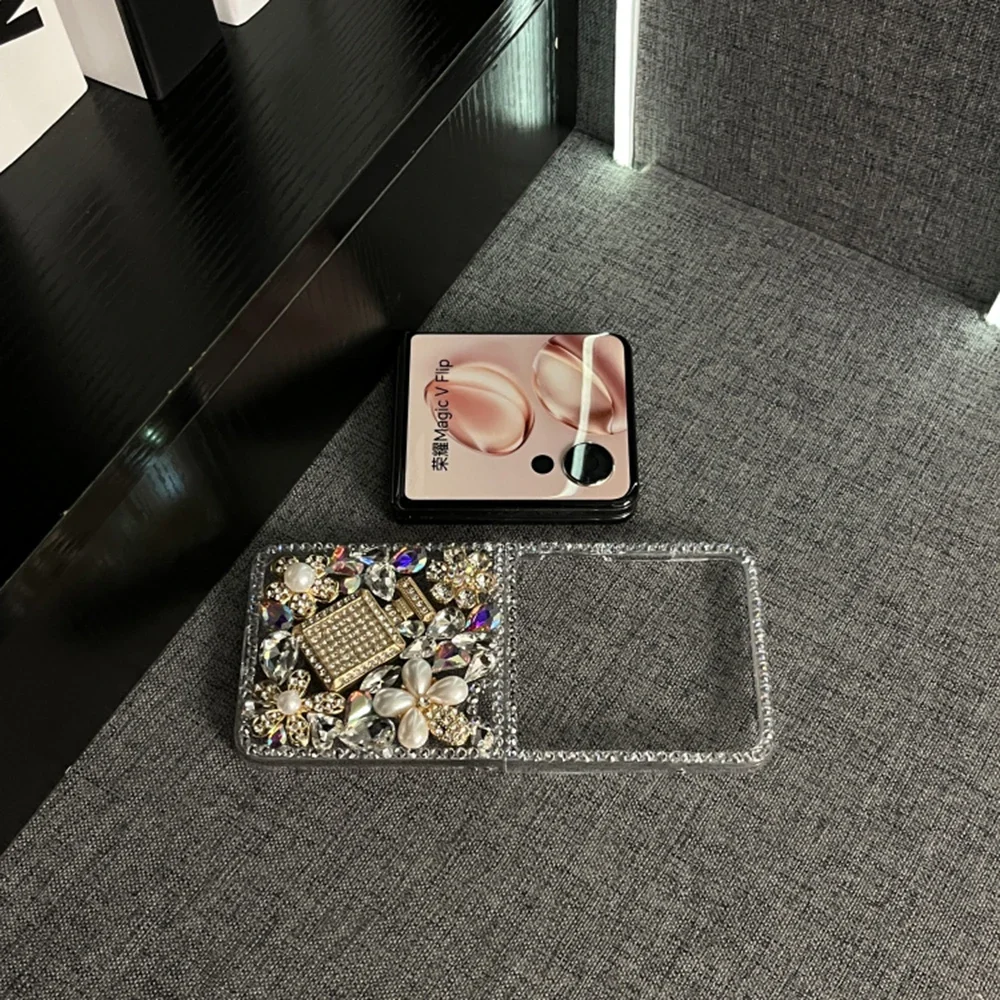 高級ブリンブリンラインストーン香水瓶電話ケース XiaoMi ミックスフリップかわいいパールダイヤモンド花ウォータードロップクリスタルハードカバー
