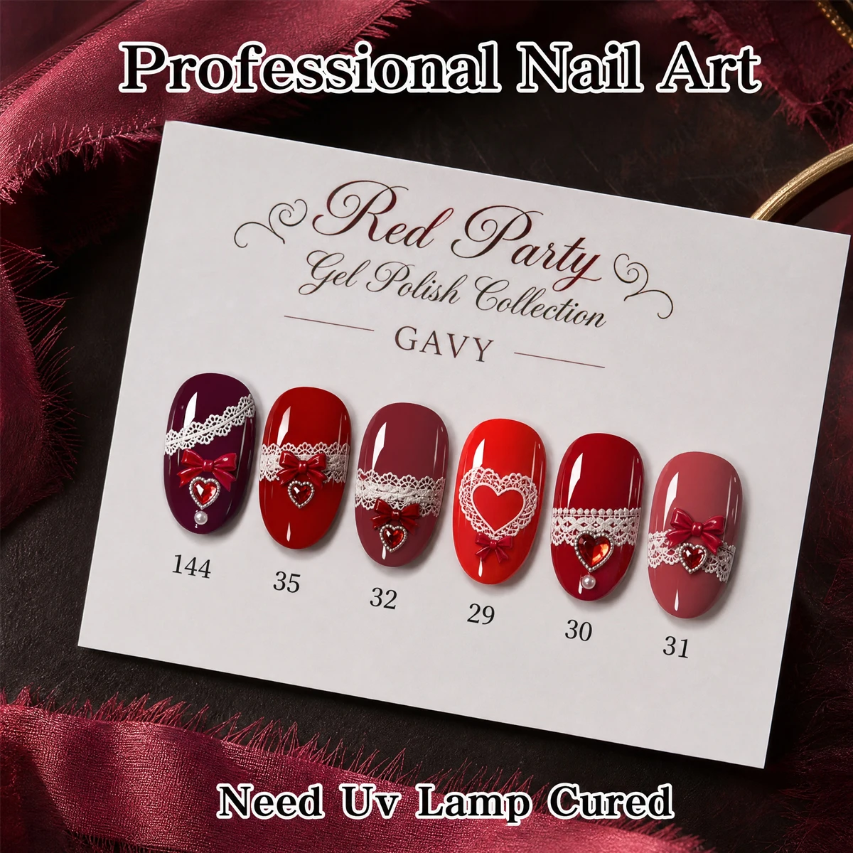 6-Color Berry Red Series Gel N - Nail Art Burgundy 评论和价格