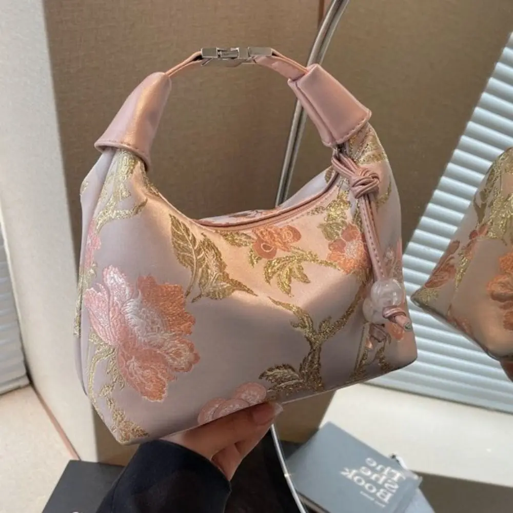 Портативная вышитая сумка в китайском стиле, кошельки, холст Hanfu, сумка с вышивкой, сумка на плечо на молнии, сумка Cheongsam, вечерние