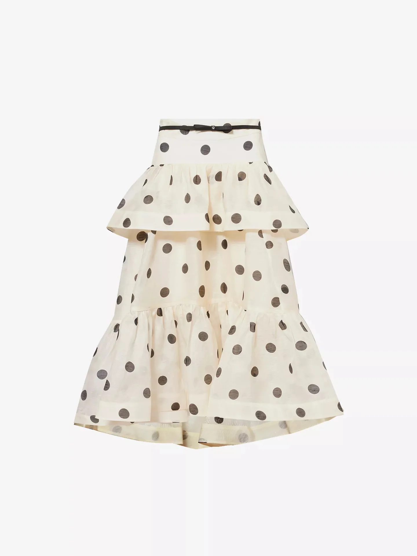 Jupe taille haute imprimée à pois pour femmes, nouvelle collection automne, robe superposée à volants, jupe longue de soirée élégante européenne et américaine