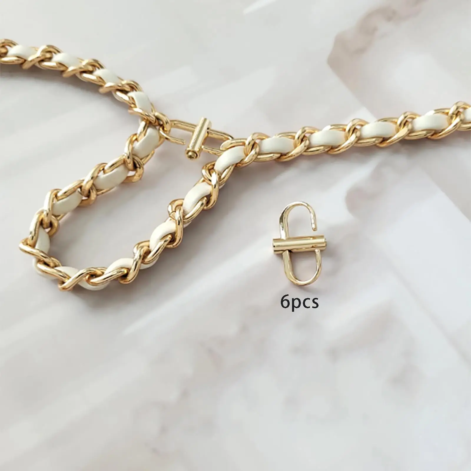 Adjustable Metal Buckles Chain Strap Shortener for Handbag Purse Backpack Length Adjuster Durable Hardware view 3