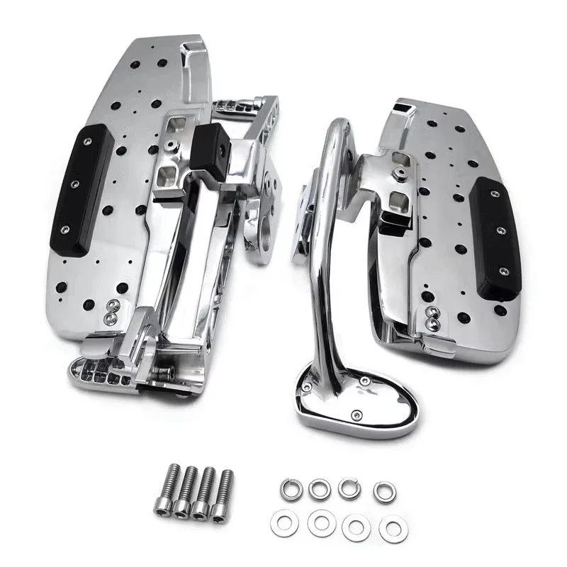 Motorcycle Footboard Brake Pedal Lever Kit Fit Gold Wing 1800 F6B Valkyrie 2001-2017 Driver Foot Rest Set