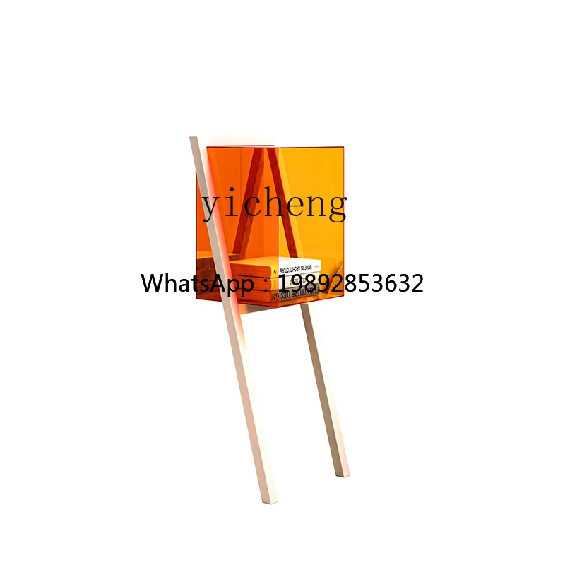 Z1 Color Acrylic Small Bookcase Small Table Wall Trapezoidal Creative Bookshelf Floor Storage Rack