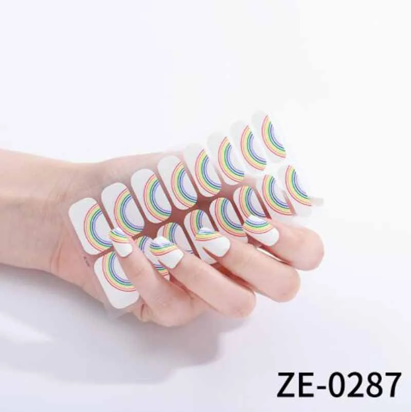 ملصق أظافر ذاتي اللصق لفافات الأظافر للفتيات والنساء، غطاء كامل للمانيكير، ملصقات ديكور لتزيين الأظافر #3
