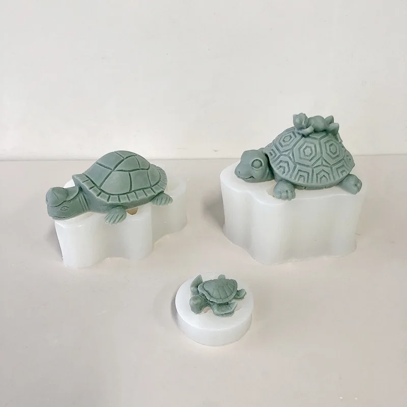 3D Turtle Mousse Cake Baking Mold Aromatherapy Plaster Ornament Handmade Soap Silicone Mold