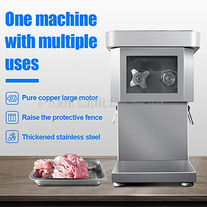 

Электрическая мясорубка 1100 Вт, автоматический многофункциональный измельчитель овощей, бытовой коммерческий измельчитель еды, машина для резки кубиками