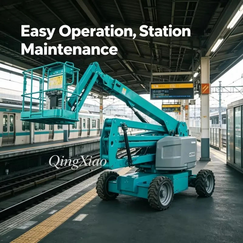 FOB Industrial Transportation Equipment Articulating Boom Lift Self Propelled Aerial Platform For Modern Logistics Center Repair
