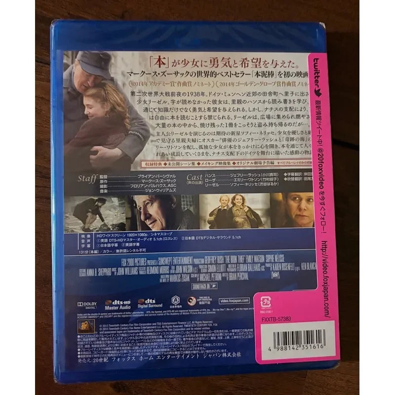 Book Thief Blu-ray Disc BD with Chinese Subtitles