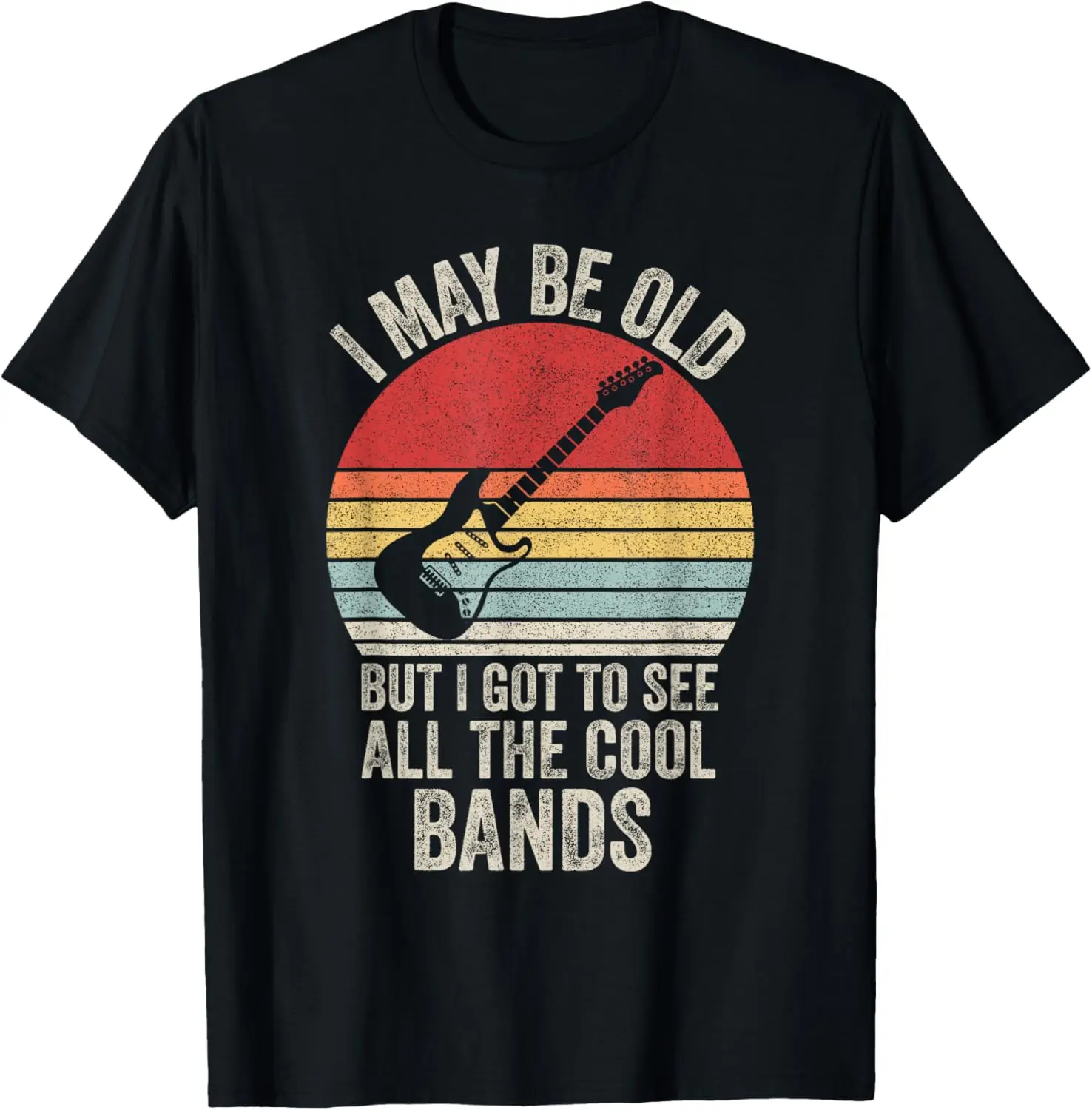 Vintage May Be Old But I Got To See All The Cool Bands T-Shirt 100% Cotton Trendy Y2K Short-Sleeve Tee – Soft, Quick-Drying, &