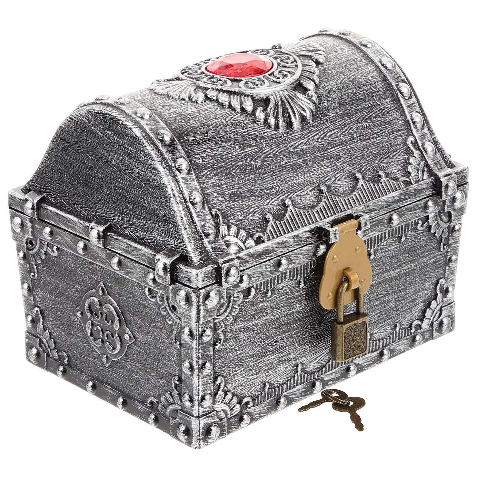 

Pirate Treasure Chest Toys Plastic Storage Props Vintage Decor Birthday Gift treasure chest box small chest