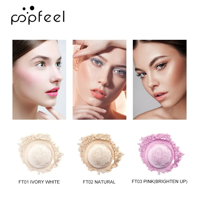 POPFEEL-polvo para rejuvenecimiento de la piel, reparador facial y ajuste de maquillaje, corrector, Control de aceite, cabeza, Puff, cosméticos