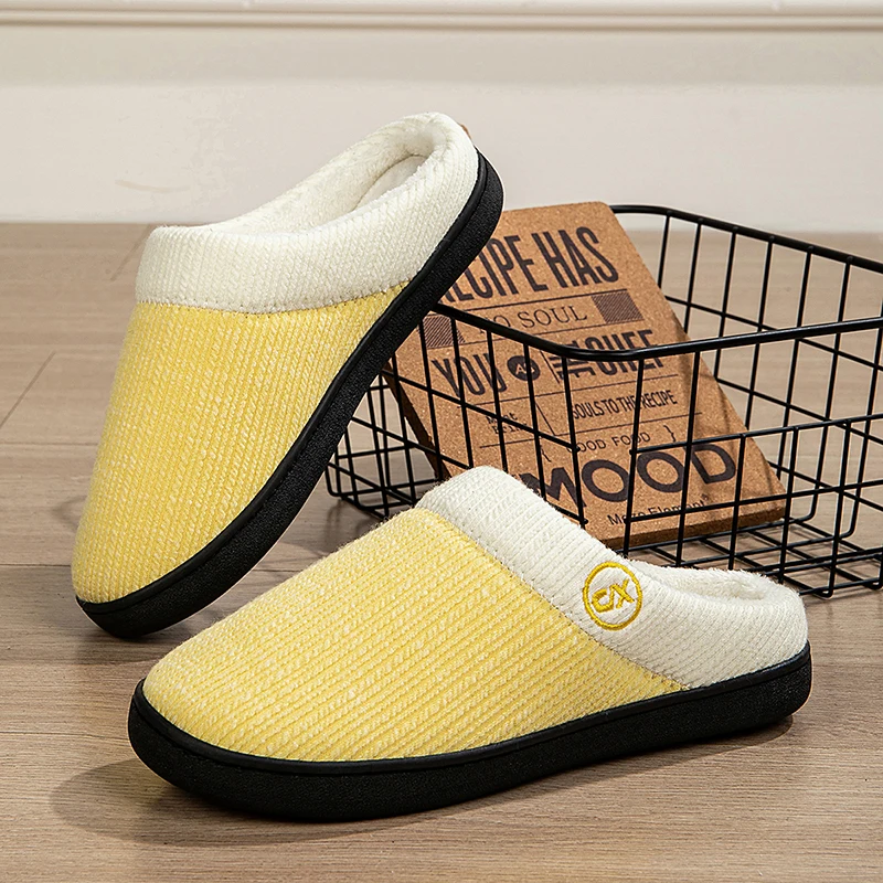 36-47 Couple Ultralight Winter Slippers for Women Men Non-Slip Plush Comfort Casual Shoes Antiskid Home Bedroom Indoor Slides
