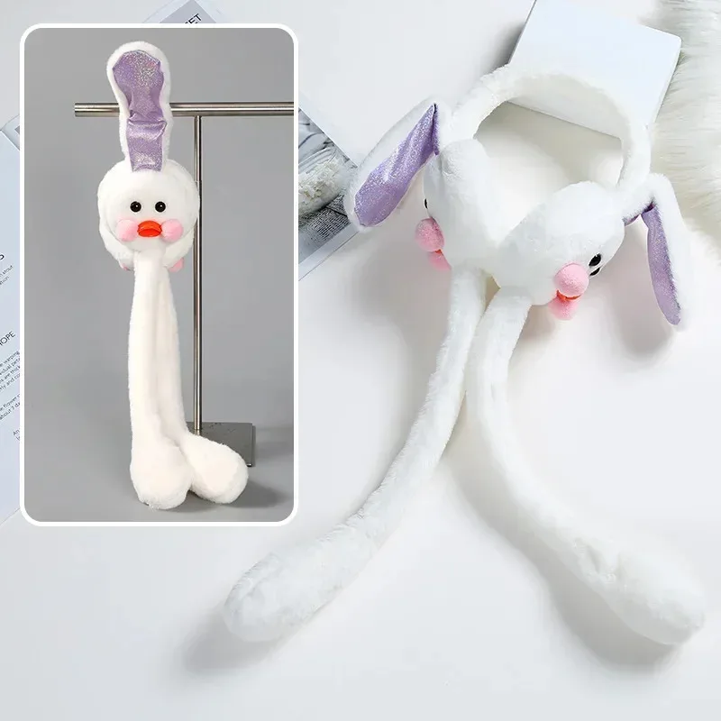 غطاء للأذنين دافئ غطاء للأذنين متحرك آذان أرنب بطة غطاء للأذنين لطيف الإناث الشتاء الطقس التجمد حقيبة الأطفال غطاء حماية الأذن #2