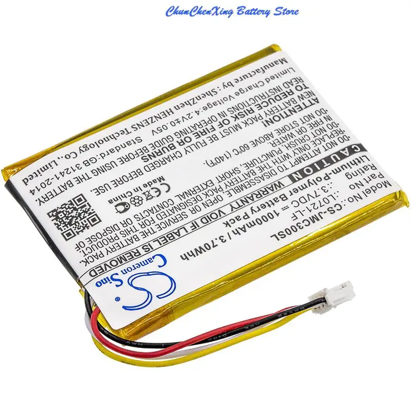 Cameron Sino 1000mAh Battery L0721-LF for JBL Clip 3, Clip 3AN, Clip 3SAND