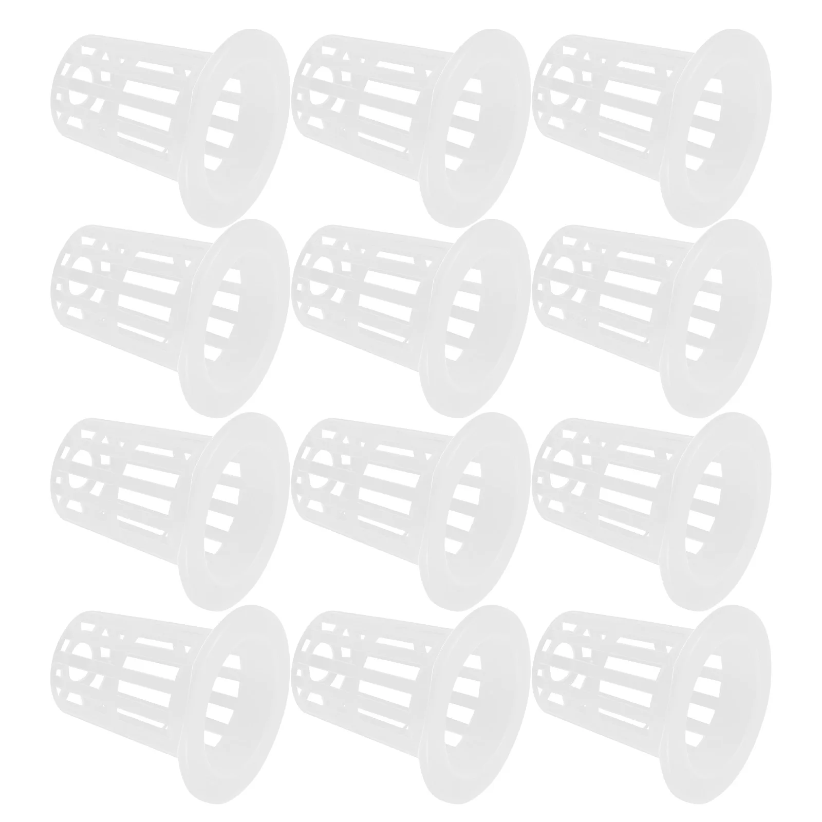 

12pcs Hydroponic Planting Basket Net Pots Hydroponics Accessories Vegetable Indoor Grow Plastic Transparent Cup Mesh Cup