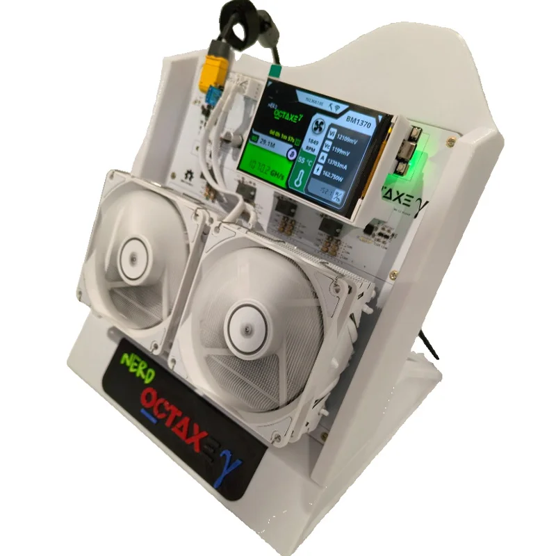 2025 Neuer Bitaxe Nerd OCTAXE Luftkühlung 10th/s Computing Power Bitcoin Miner Weiß