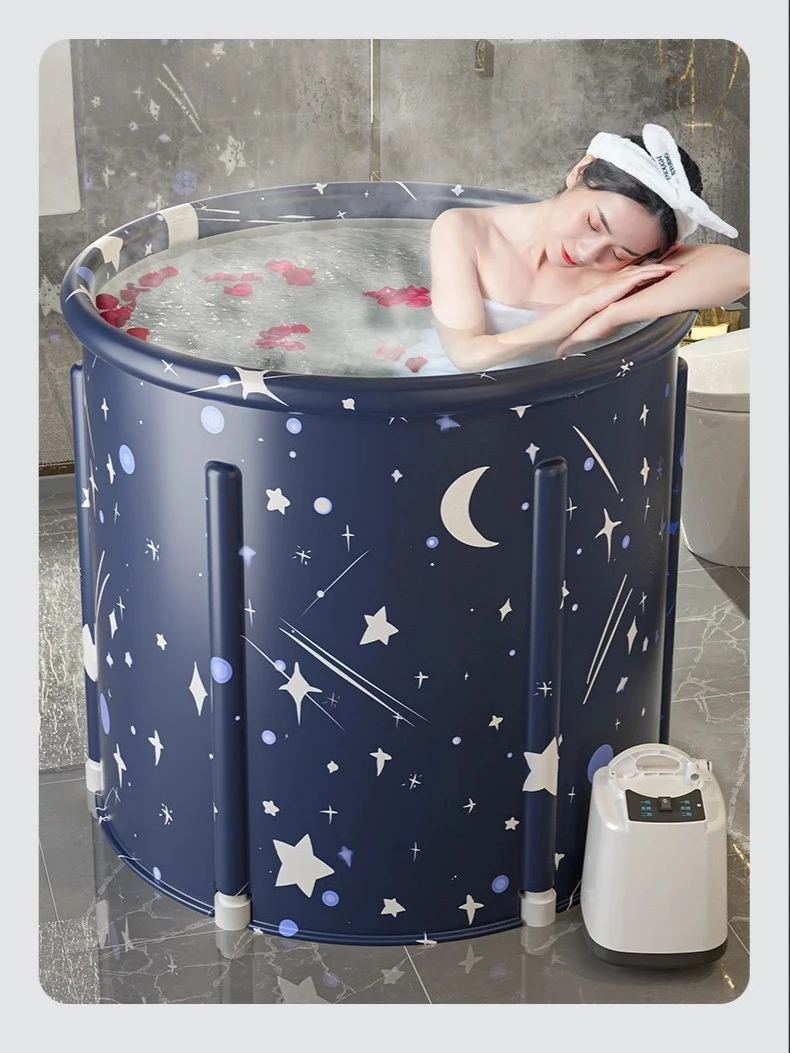 

Inflatable Folding Large Bath PVC Portable Bathtub Folded Bucket Adult Tub Baby Children Bathroom Thickening winter SPA Tubs