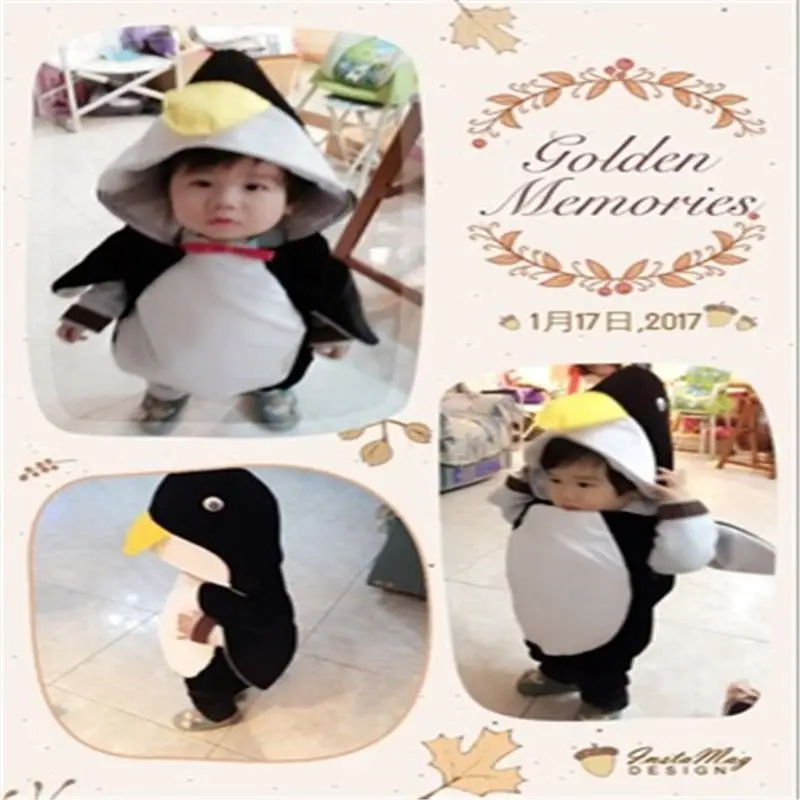 Penguin Halloween Costume Baby Kids Toddler Infant Boys Girls Fancy Dress Animal Cosplay Carnival Birthday Party Outfit Clothing