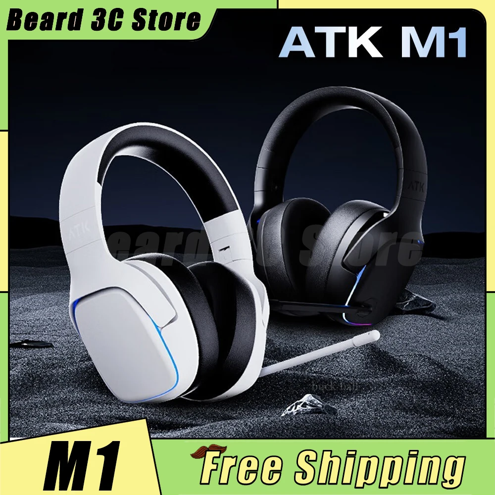 ATK M1 SE Headphone Three Mode Bluetooth Wireless Gaming Headset ENC Noise Reduction 13ms Speed Delay Earphone Custom PC Office