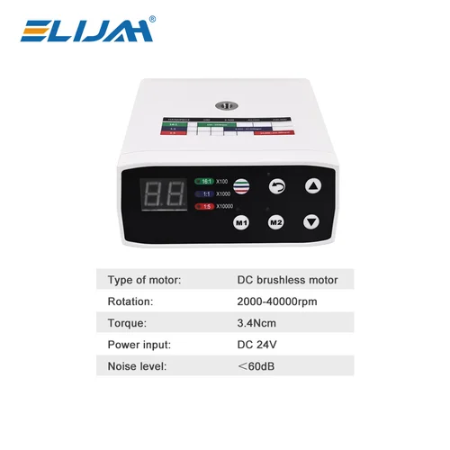 Imagen 2 del producto ELIJAH-micromotor eléctrico Dental LED, pulverizador interno sin escobillas, Micromotor eléctrico sin escobillas, pieza de mano de baja velocidad para dentista