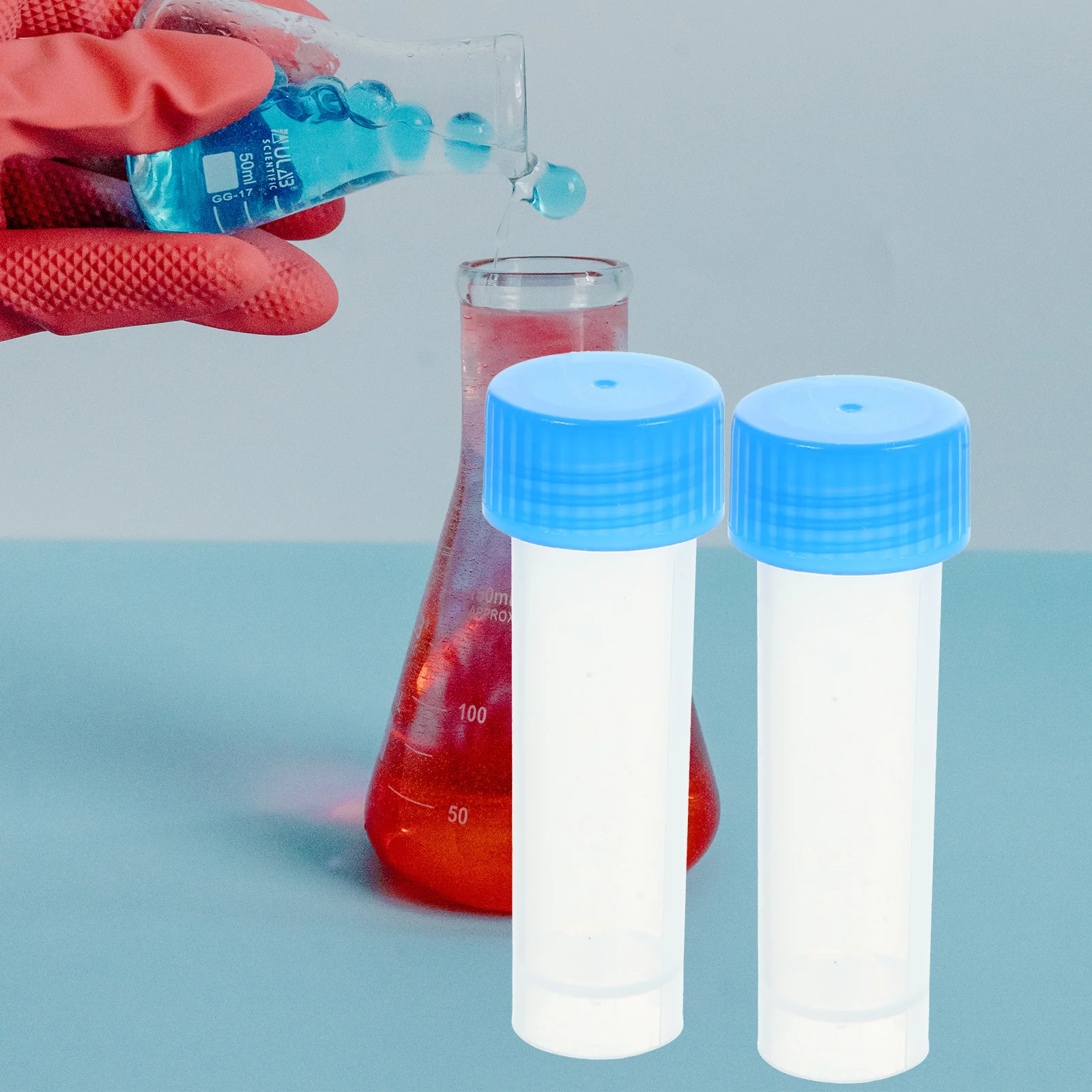 

Plastic Sample Tube Experiments Equipment Freezing Tubes with Lids Cryovial Tubes with Lids Sample Tubes