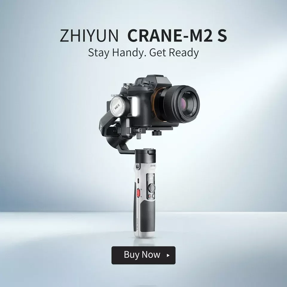 جديد ZHIYUN M2S Gimbal 3 محور بدون مرآة مثبت الكاميرا المحمولة ZHIYUN CRANE M2S للهواتف الذكية للكاميرا المدمجة