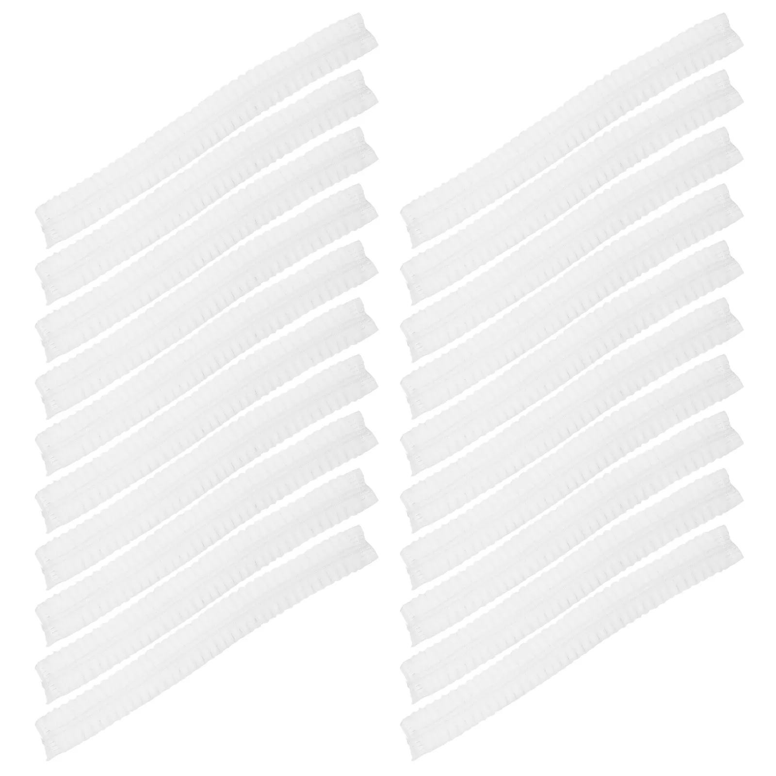 

100 Pcs Disposable Non-woven Mesh Caps Hair Net for Men Water Proof Food Service Nets White Cover