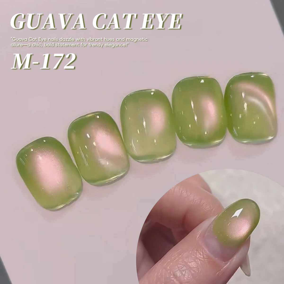 1pc Cylindrical Bottle--2025 New Nail Art Super Bright Milk Tangerine Ballet Cat's Eye Nail Polish Gel Nail Gel Nail Art DI