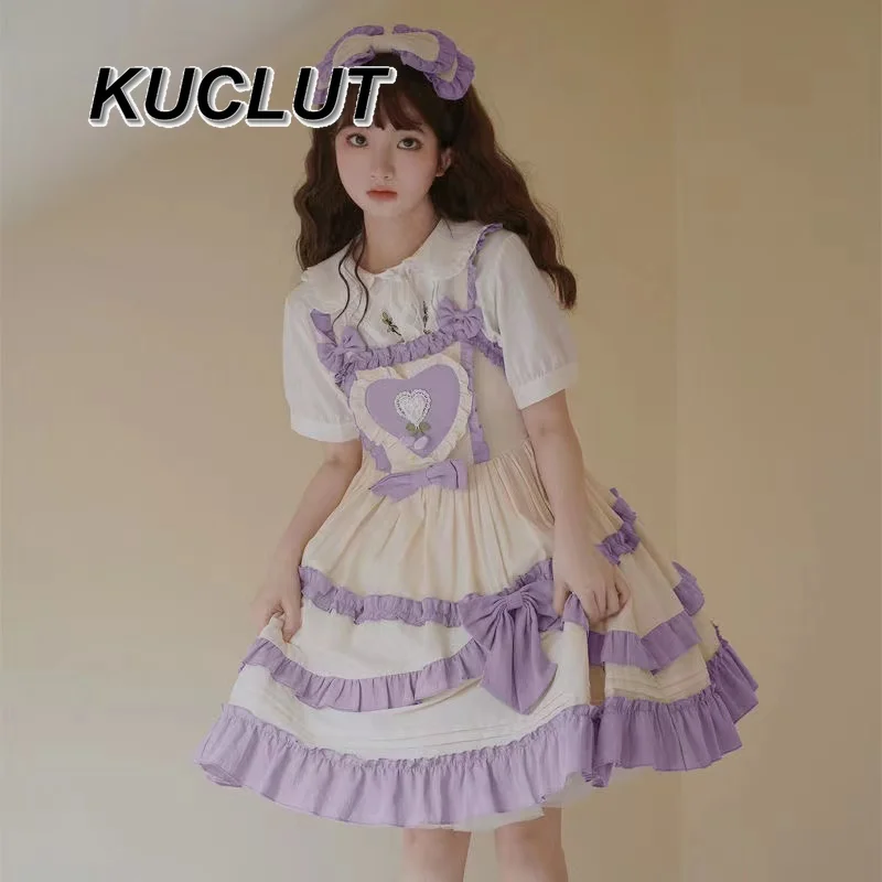 夏の女の子プリンセス Dresswes 女性のための 2025 新しいロリータスタイル甘くてかわいい夜会服エレガントカジュアルショート JSK ドレス