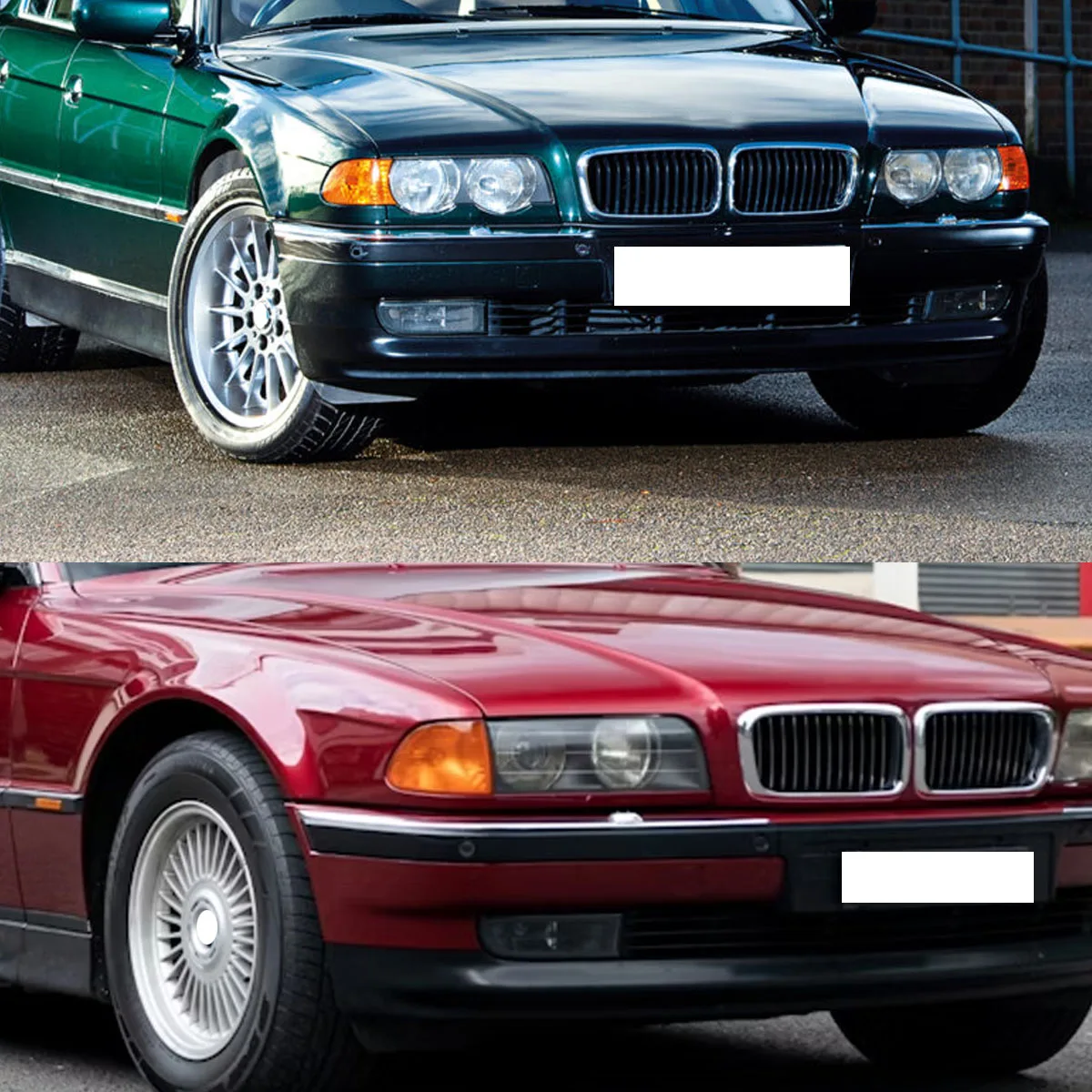 لسيارات BMW 7-Series E38 1995-2001 المصد الأمامي الأسود اللامع قضيب قولبة الكسوة