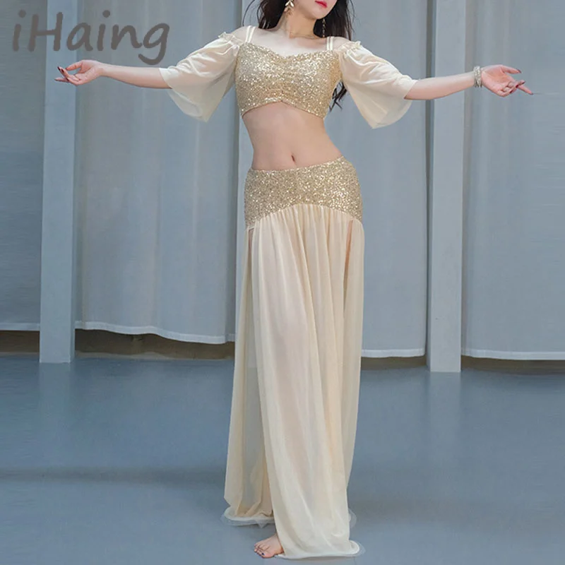 Women Oriental Belly Dance Crop Top Skirt Suit Adult Elegant Practice Bellydance Performance Costume Lady Lesson Wear Outfit