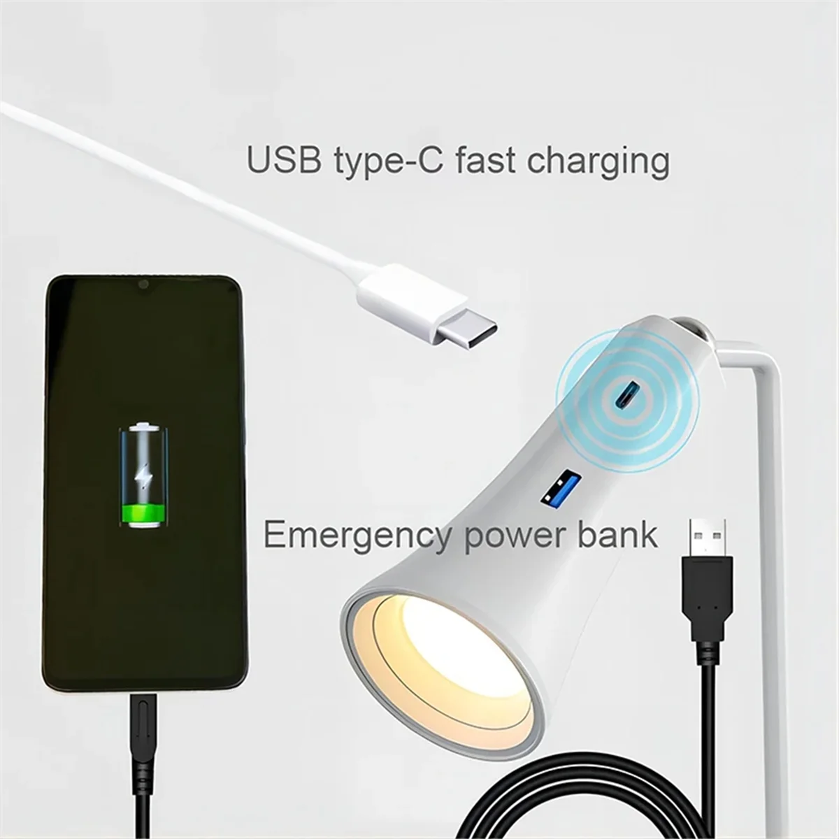 

BaoBao- защита глаз для чтения и учебы, ночник, перезаряжаемая сенсорная настольная лампа, 3 режима, регулируемый мягкий свет, лампа для спальни