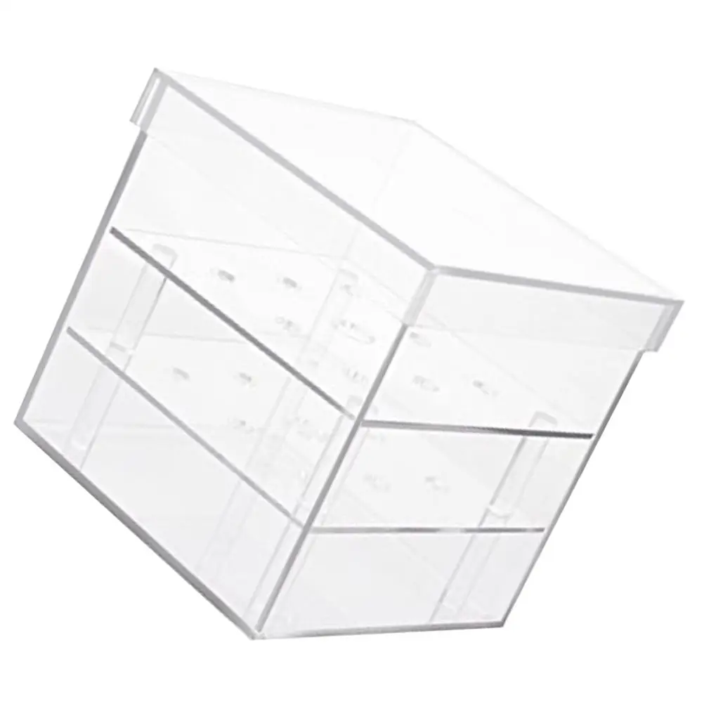 

Clear Acrylic Flower Box 9 Holes Water Storage for Roses Square Cube Romantic Decor Gifts Vase Home Transparent Packaging