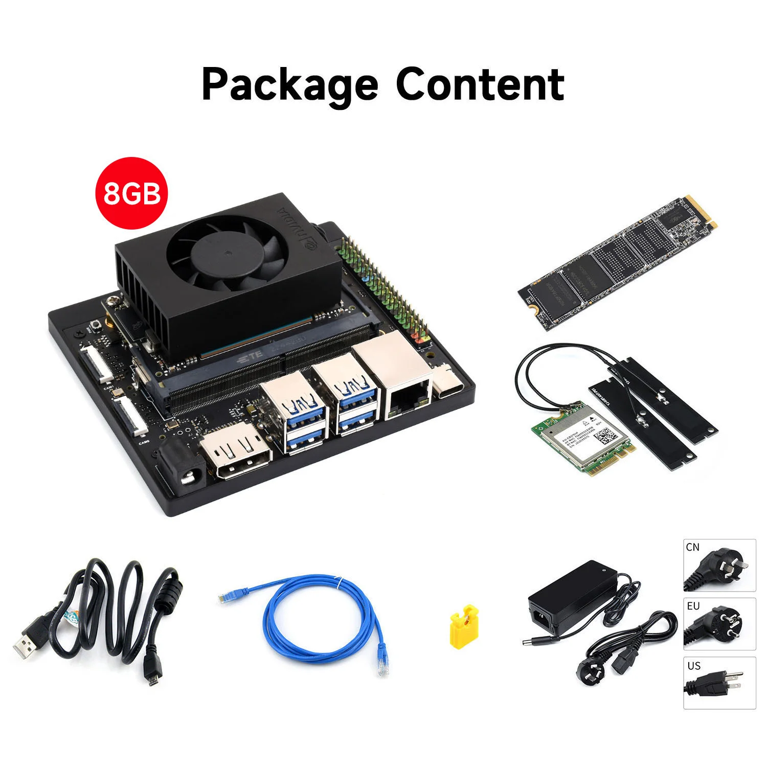 Waveshare Jetson Orin NX AI Development Kit For Embedded And Edge Systems Options For 8GB/16GB Memory Jetson Orin NX Module