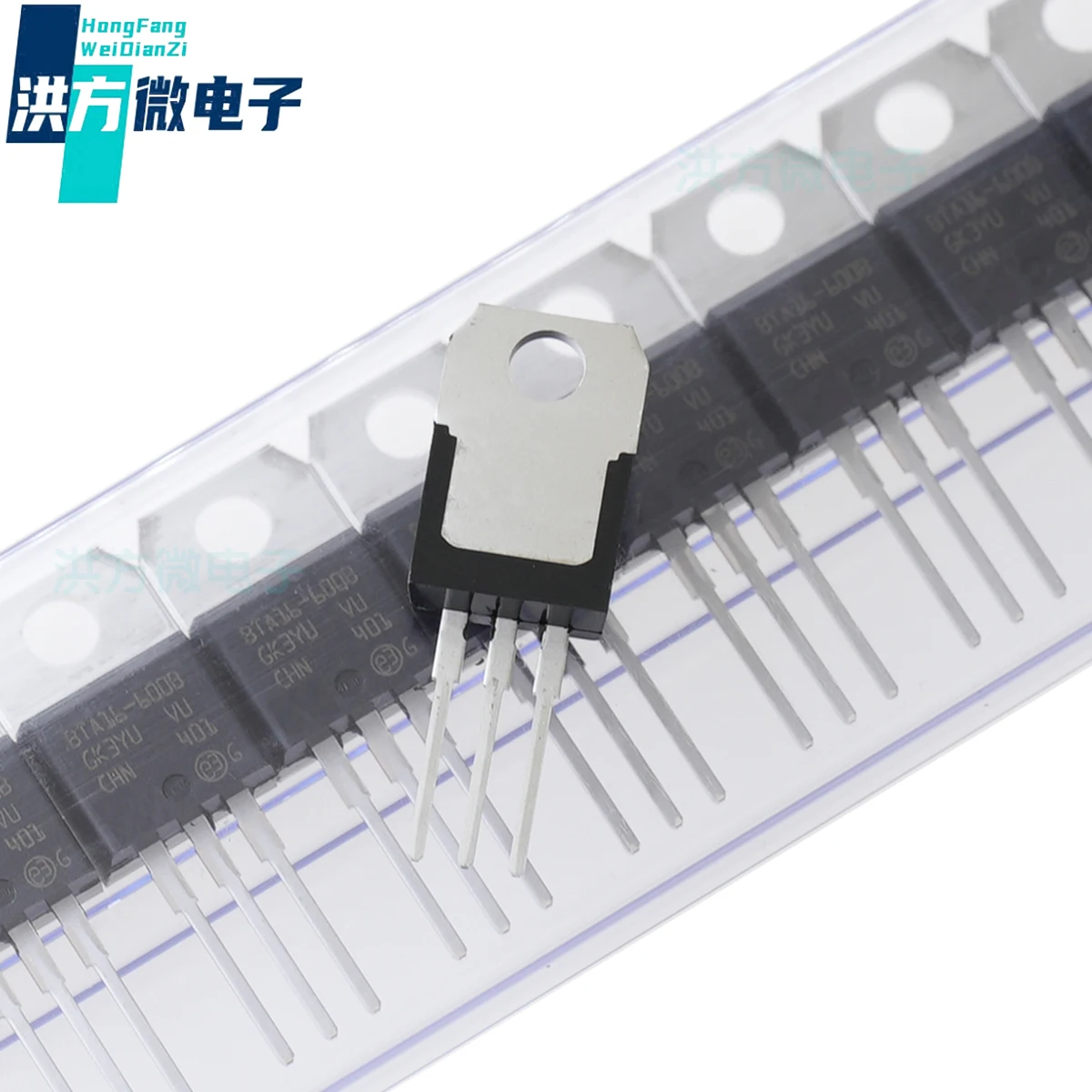 5-10PCS original,16A standard/Snuberless three terminal bidirectional thyristor/module。50mA 600V 50mA 1.3V TO-220AB:BTA16-600BRG